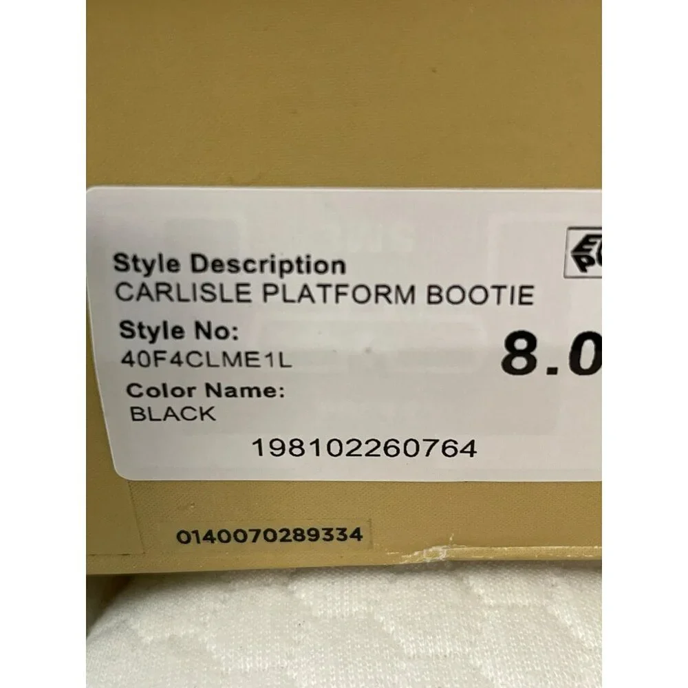 Michael Kors Carlisle Chain Black High Heel Platform Boots Sz 8 NEW